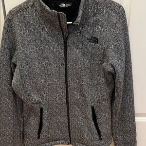 The North Face Black and White Herringbone Jacket